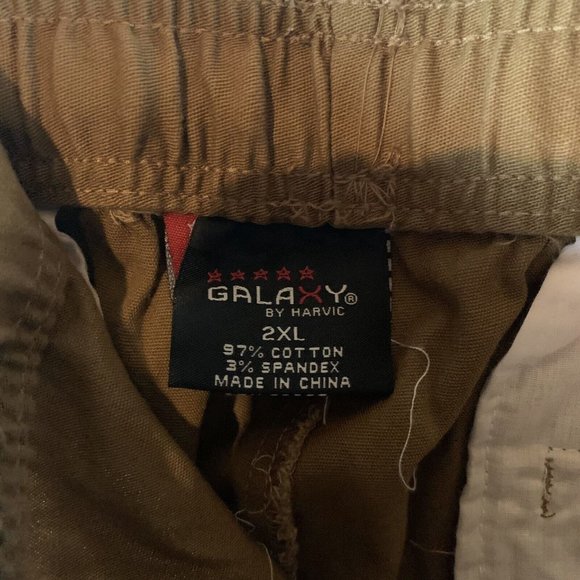 Galaxy by Harvic Jogger Pants Men's 2XL‎ Brown 4-Way Stretch Cargo Pockets 7551 - Picture 7 of 10